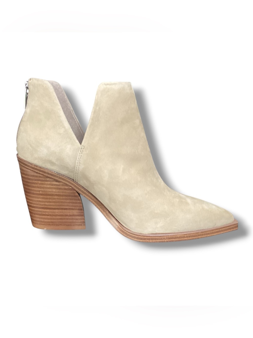 Vince Camuto | Gigiette Cream Nubuck Block Heels Women's Size 9.5